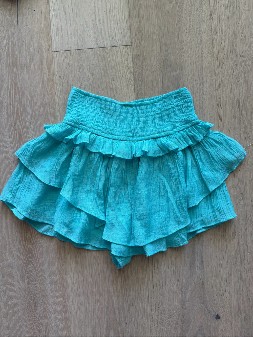 DO+BE Women’s light aqua Tiered Ruffle Skort